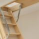 Close-up of a loft ladder mechanism showing steps and springs